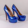 Blauer Plateau Pumps der italienischen Schuhmarke R&Renzi in Gr. 38