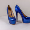 Blauer Plateau Pumps der italienischen Schuhmarke R&Renzi in Gr. 38 – Bild 3