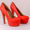 Hummerfarbener Plateau Pumps der italienischen Schuhmarke R&Renzi in Gr. 37 – Bild 5