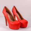 Hummerfarbener Plateau Pumps der italienischen Schuhmarke R&Renzi in Gr. 37